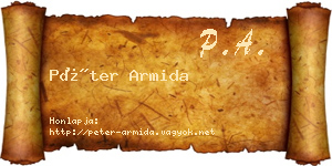 Péter Armida névjegykártya